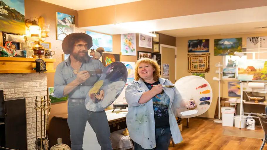 Bob Ross painting class