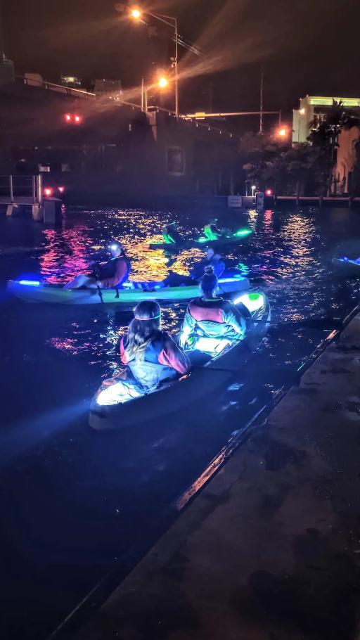 Glow Paddle Night Kayak Pensacola Beach at Laguna's Grill
