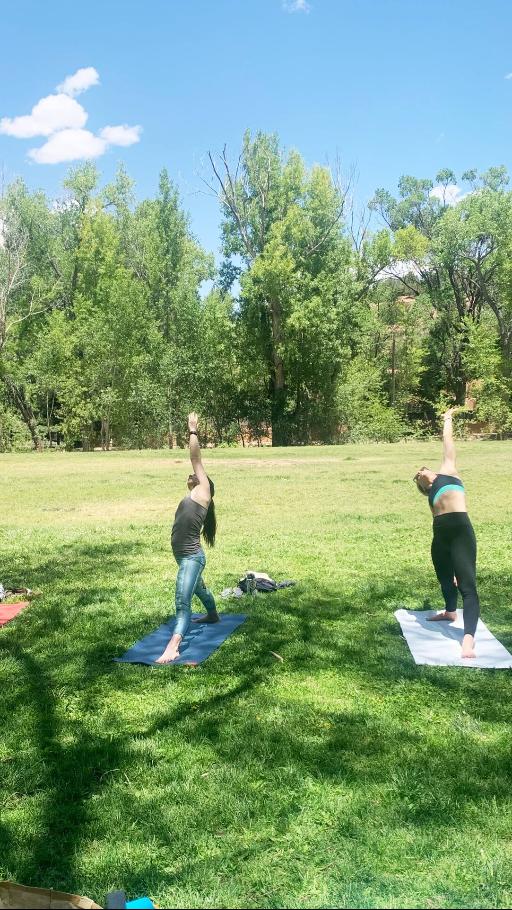 Enjoy A Private Yoga class In Santa Fe's Most Beautiful Park